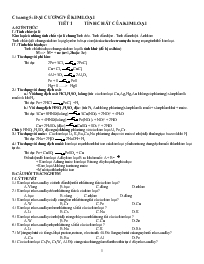 Bài tập ôn thi Tốt nghiệp THPT Hóa học - Phần