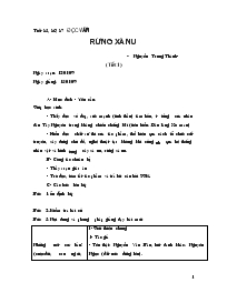 Giáo án Ngữ văn 12 tiết 85+ 86+ 87: Rừng xà nu - Nguyễn Trung Thành