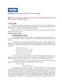 Chủ đề: Ngục trung nhật ký – Đề tổng hợp - Đề 1