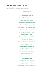 Phân tích bài thơ “Thề non nước” của thi sĩ Tản Đà