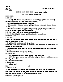 Giáo án môn Ngữ văn khối 12 - Tiết 34: Tiếng hát con tàu - Chế Lan Viên đò lèn – Nguyễn Duy