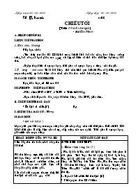 Giáo án Ngữ văn 11 CB tiết 87: Đọc văn Chiều tối (trích Nhật kí trong tù) - Hồ Chí Minh