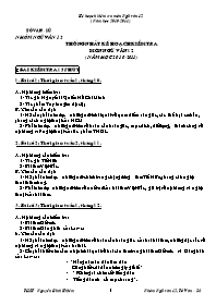 Thống nhất kế hoạch kiểm tra môn Ngữ văn 12 (năm học 2010 - 2011)