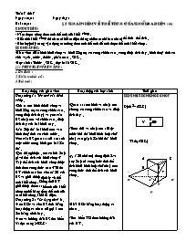 Giáo án Hình học lớp 12 tiết 7: Khái niệm về thể tích của khối đa diện (tt)