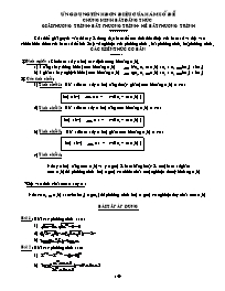 Ứng dụng tính đơn điệu của hàm số để chứng minh bất đẳng thức giải phương trình - bất phương trình - hệ bất phương trình