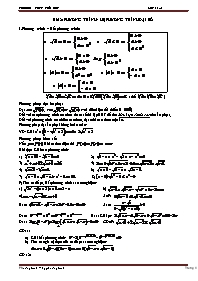 Bài tập Phương trình - Hệ phương trình đại số