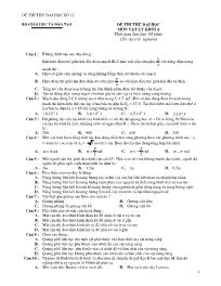 Đề thi thử đại học môn Vật lý khối A (Đề 12)