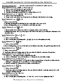 Giải tích 12- Chuyên đề I: Khảo sát hàm số và bài toán liên quan