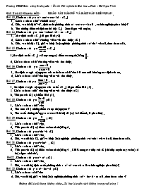 Giải tích 12- Chuyên đề I : Khảo sát hàm số v