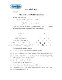 Giáo án Đại số - Chương V: Nhị thức Newton (phần 1)