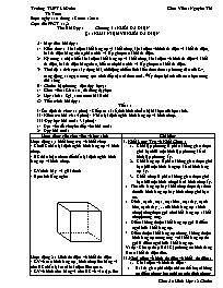 Giáo án Hình học 12 chuẩn tiết 1, 2: Khái niệm về khối đa diện