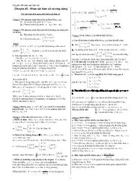 Luyện thi đại học - Chuyên đề Khảo sát hàm số