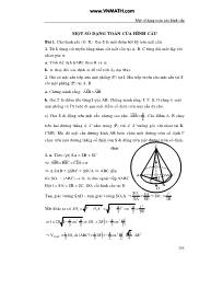 Ôn thi Toán 12: Một số dạng toán của hình cầu