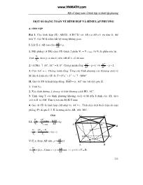 Ôn thi Toán 12: Một số dạng toán về hình hộp 