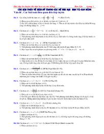 Các bài toán về hàm số trong các đề thi đại h