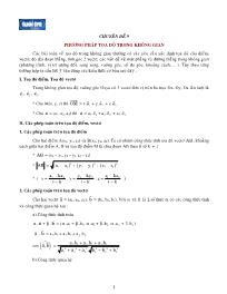 Chuyên đề 9: Phương pháp tọa độ trong không g