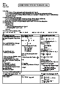 Giáo án Giải tích 12 tiết 32: Bài tập phương trình mũ và logarit