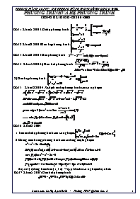 Phương trình- Bất phương trình - Hệ phương trình trong đề thi ĐH - CĐ 03-08