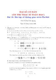 Bài 19. Bài tập về không gian véctơ Euclide