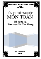 Bộ đề thi thử Tốt nghiệp Toán 12 - Hồ Văn Hoàng