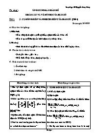 Giáo án Giải tích 12 - GV Nguyễn Trung Đăng - Chương 1: Ứng dụng đạo hàm để khảo sát và vẽ đồ thị của hàm số