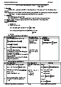 Giáo án Giải tích 12 nâng cao tiết 66, 67: Một số phương pháp tính tích phân