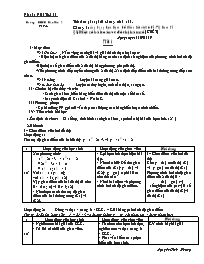 Giáo án Giải tích lớp 12 - Tiết 20 - Bài 8:  Một số bài toán về đồ thị hàm số ( 2 tiết)