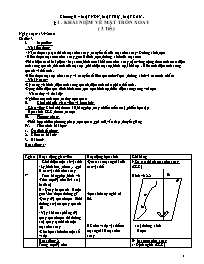 Giáo án Hình 12 - CT Chuẩn - Khái niệm về mặt tròn xoay ( 3 tiết)