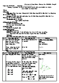 Giáo án Hình học 12 - Chương 1 - Bài3: Phép vị tự và sự đồng dạng của các khối đa diện. Các khối đa diện đều