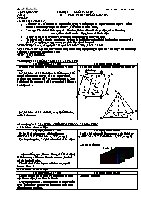 Giáo án Hình học 12 - CT chuẩn - Tiết 1, 2: Khái niệm về khối đa diện