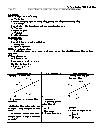 Giáo án Hình học 12 - Tiết 27: Phương trình tổng quát đường thẳng