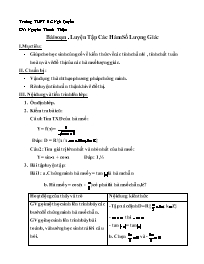 Giáo án lớp 11 môn Đại số - Luyện tập các hàm số lượng giác
