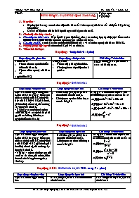 Giáo án lớp 12 môn Giải tích - Tiết 5 - Đơn điệu - Cực trị của hàm số