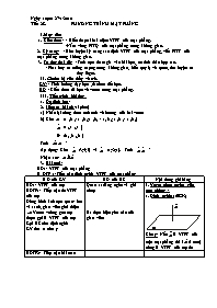 Giáo án môn Hình học 12 tiết 28, 29, 30: Phương trình mặt phẳng