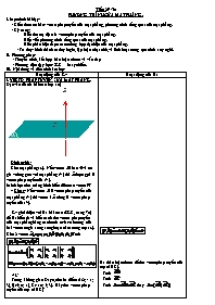 Giáo trình Hình học 12 - Tiết 29 -30: Phương trình của mặt phẳng