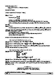 Kiểm tra học kỳ I môn Toán lớp 12 (Đề 6)