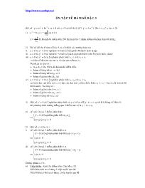 Ôn tập môn Toán 12 - Ôn tập về hàm số bậc 3